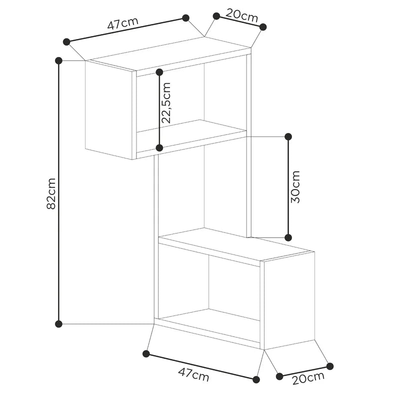 Arev Wall Mounted Corner Shelf