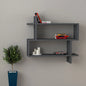 Argonaut Modern Wall-Mounted 2-Tier Floating Bookshelf