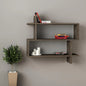 Argonaut Modern Wall-Mounted 2-Tier Floating Bookshelf