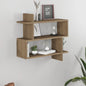 Argonaut Modern Wall-Mounted 2-Tier Floating Bookshelf
