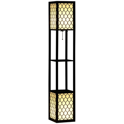 156cm Black Column Floor Lamp