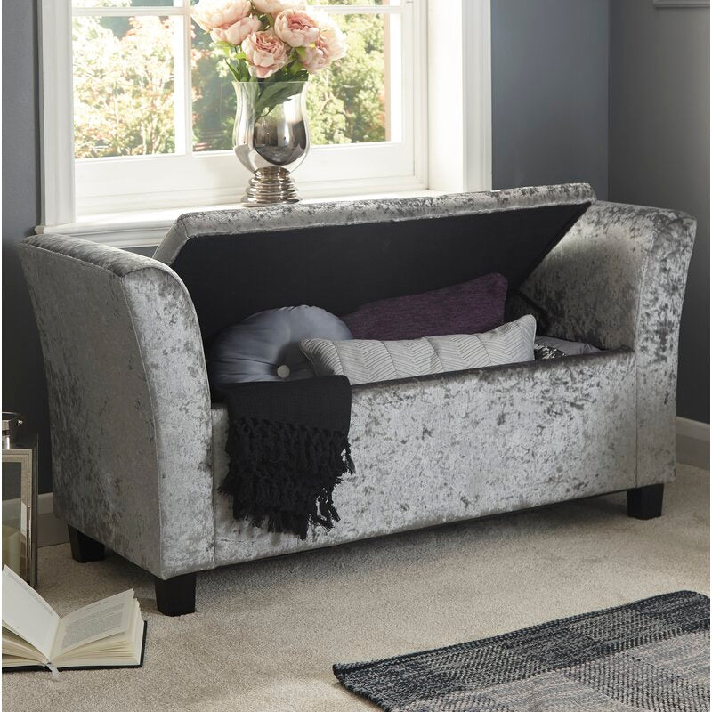 Kristian Velvet Upholstered Storage Bench