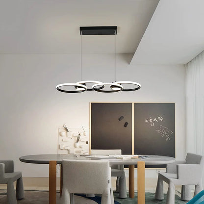 4 - Light Black LED Kitchen Island Pendant