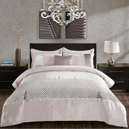 Cheng Polyester Solid Colour Duvet Cover with Pillowcases