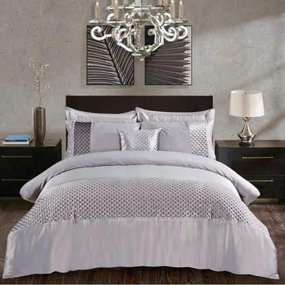 Cheng Polyester Solid Colour Duvet Cover with Pillowcases