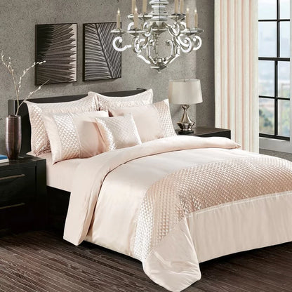 Cheng Polyester Solid Colour Duvet Cover with Pillowcases