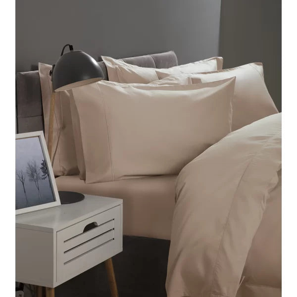 Cotton Solid Colour Duvet Cover Set with Pillowcases