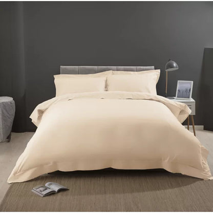 Cotton Solid Colour Duvet Cover Set with Pillowcases