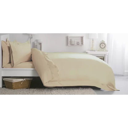 Cotton Solid Colour Duvet Cover Set with Pillowcases