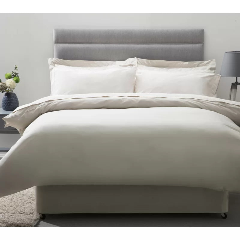Cotton Solid Colour Duvet Cover Set with Pillowcases