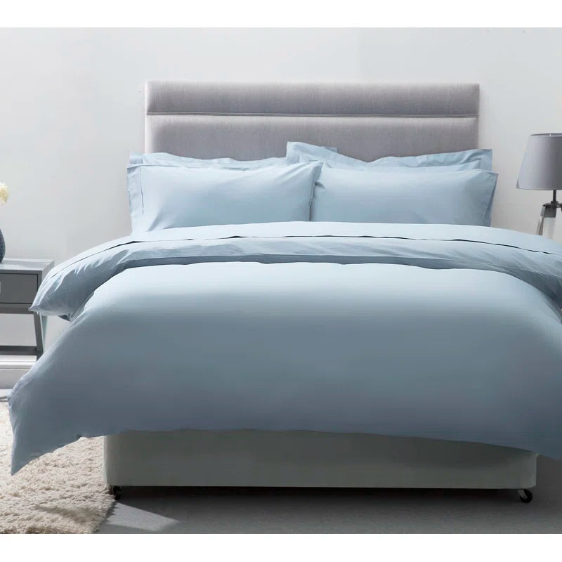 Cotton Solid Colour Duvet Cover Set with Pillowcases