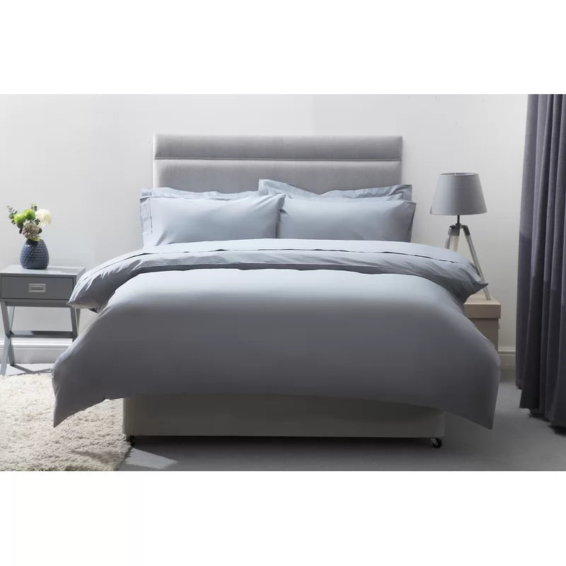 Cotton Solid Colour Duvet Cover Set with Pillowcases