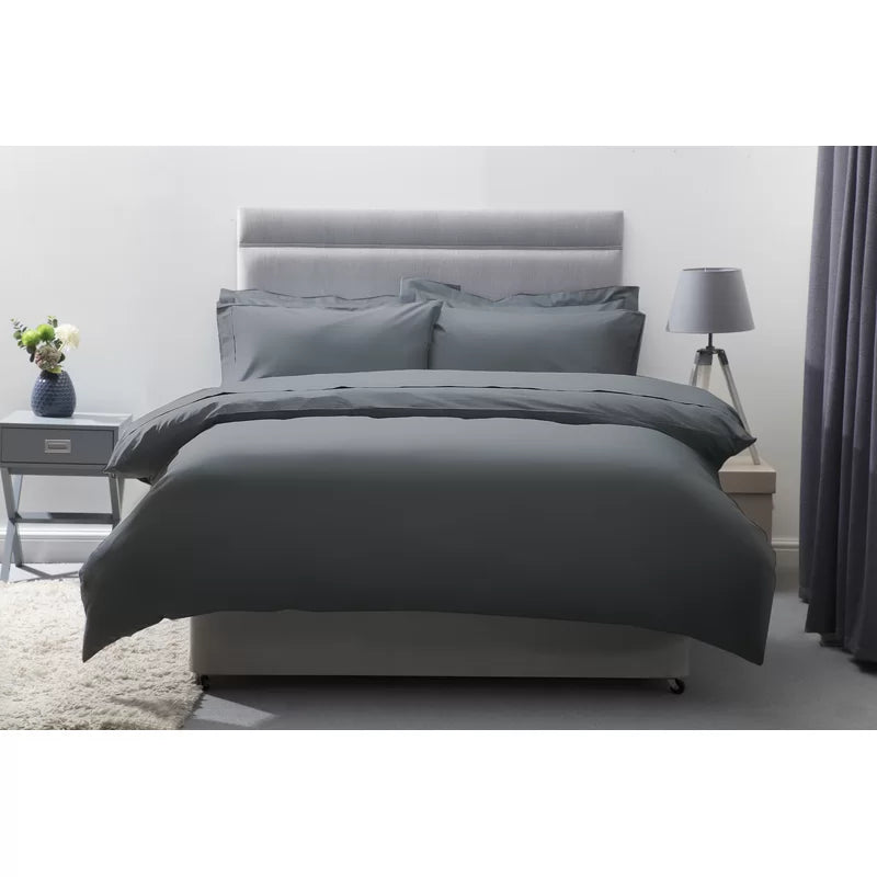Cotton Solid Colour Duvet Cover Set with Pillowcases