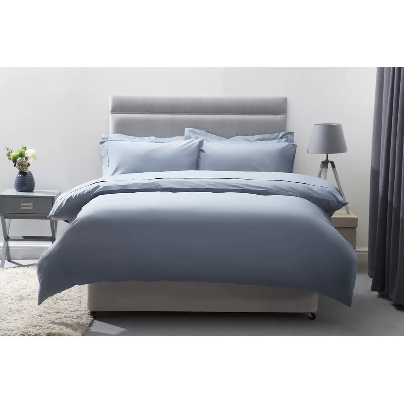 Cotton Solid Colour Duvet Cover Set with Pillowcases
