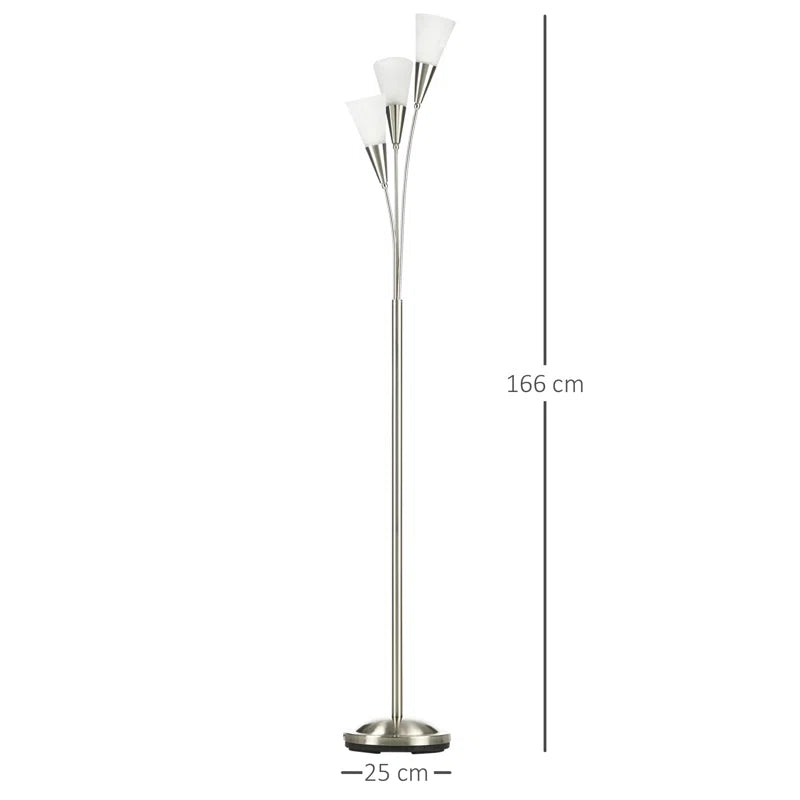166cm Silver Torchiere Floor Lamp