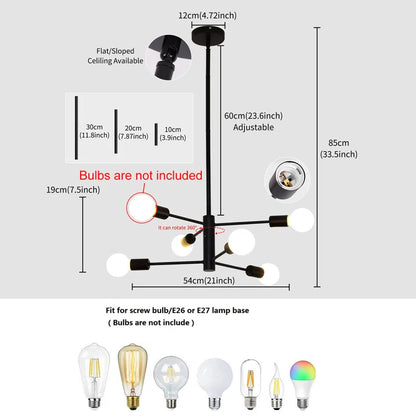 Cobina 6 - Light Sputnik Chandelier