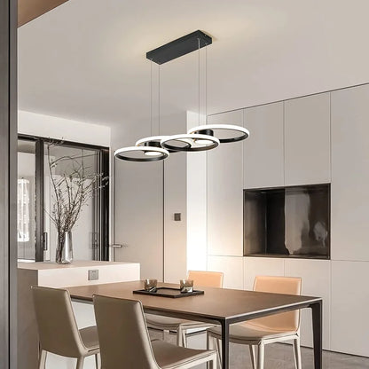 4 - Light Black LED Kitchen Island Pendant