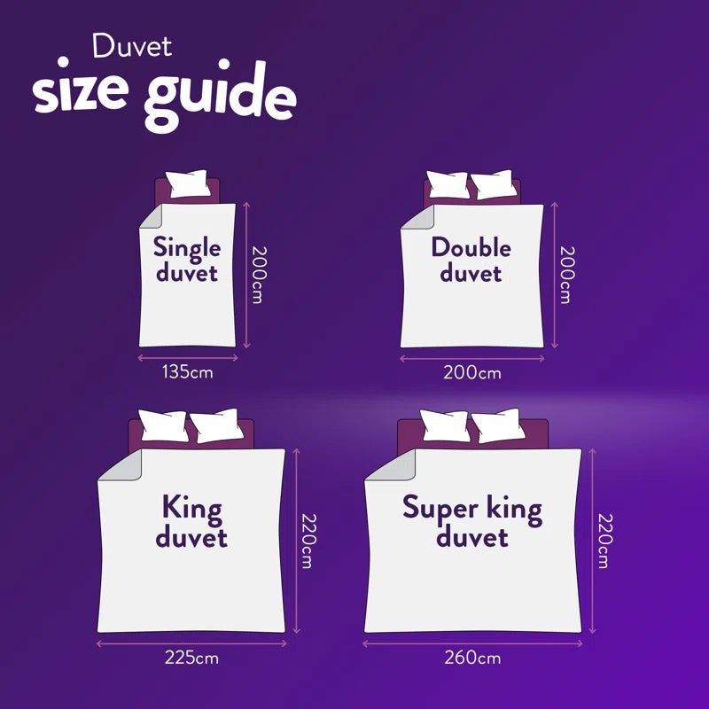Feels Like Down 10.5 Tog All Year Round Duvet with 2 Medium Support Back Sleeper Pillows