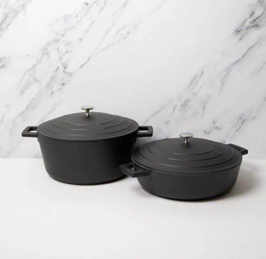 MasterClass Set of Gift-Boxed Cast Aluminium Shallow Casserole Dishes