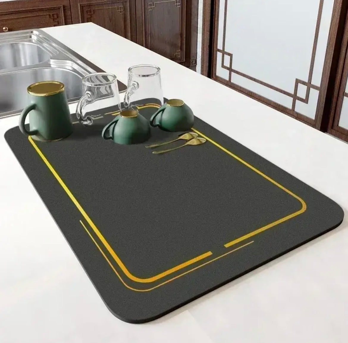 Large Kitchen Absorbent Draining Mat
