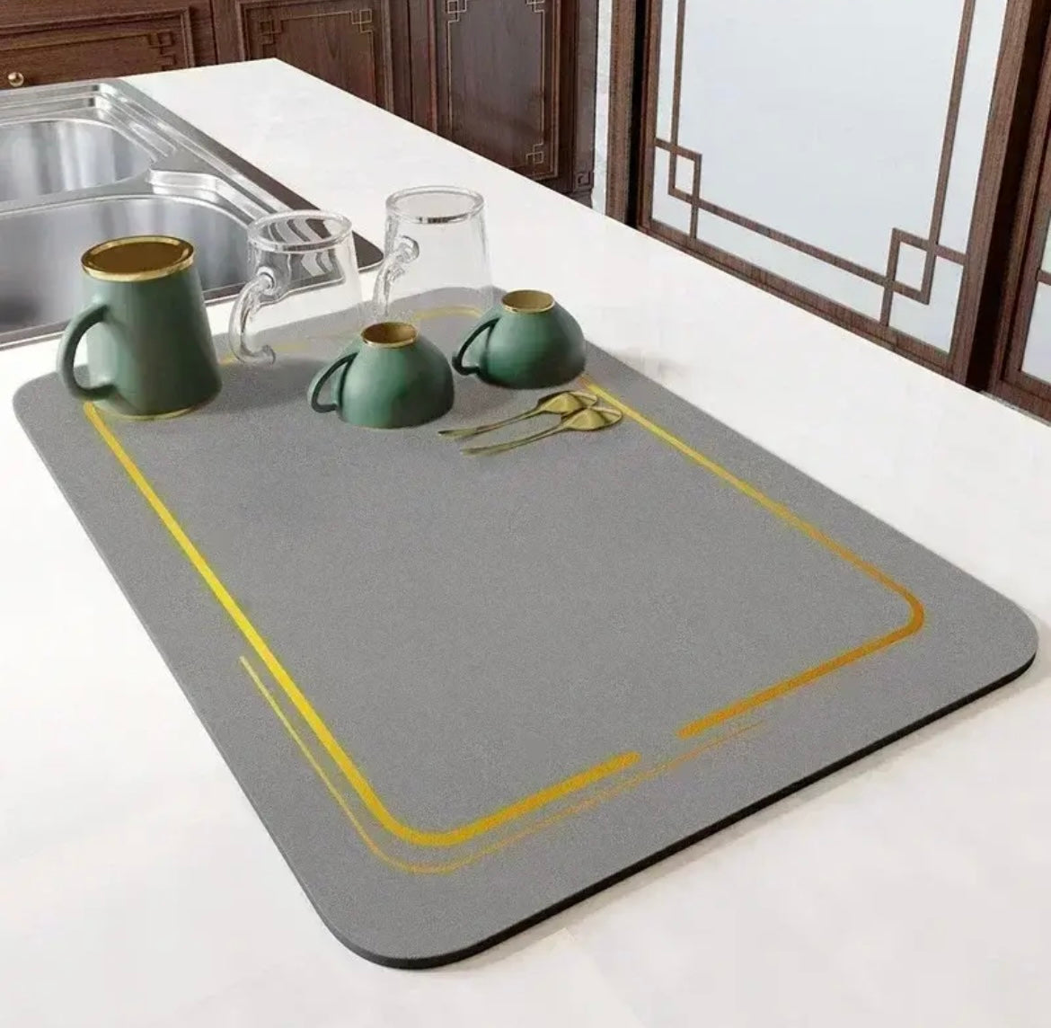 Large Kitchen Absorbent Draining Mat