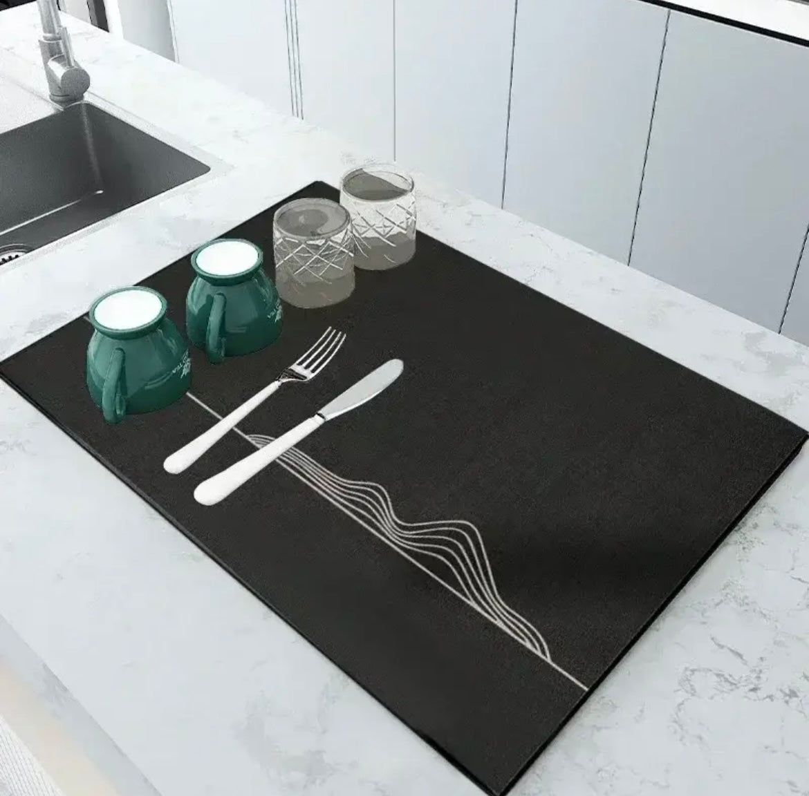 Large Kitchen Absorbent Draining Mat