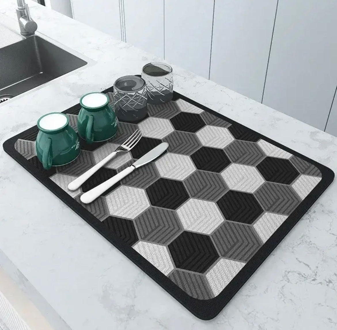 Large Kitchen Absorbent Draining Mat
