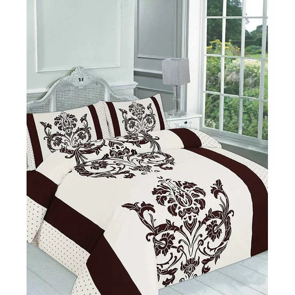 Hiroko Cotton Blend, Polyester Damask Duvet Cover Set with Pillowcases