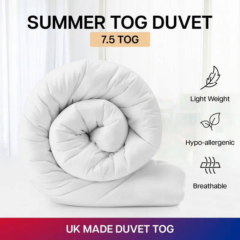 Hollowfiber 7.5 Summer All Year Round Light Weight Tog Duvet