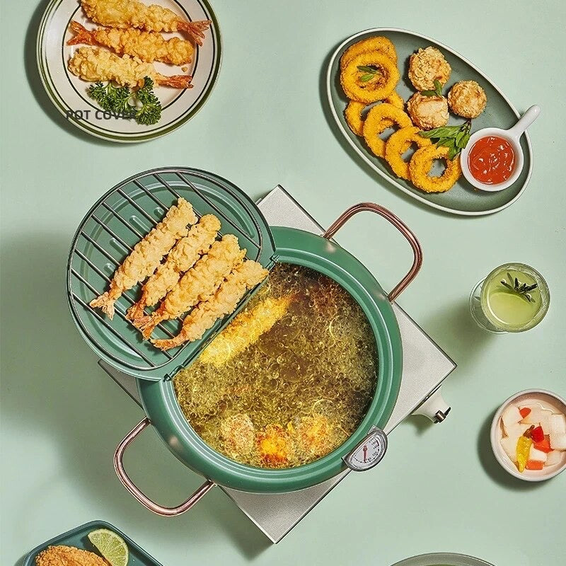 Kitchen Oil Frying Pot with Temperature Control