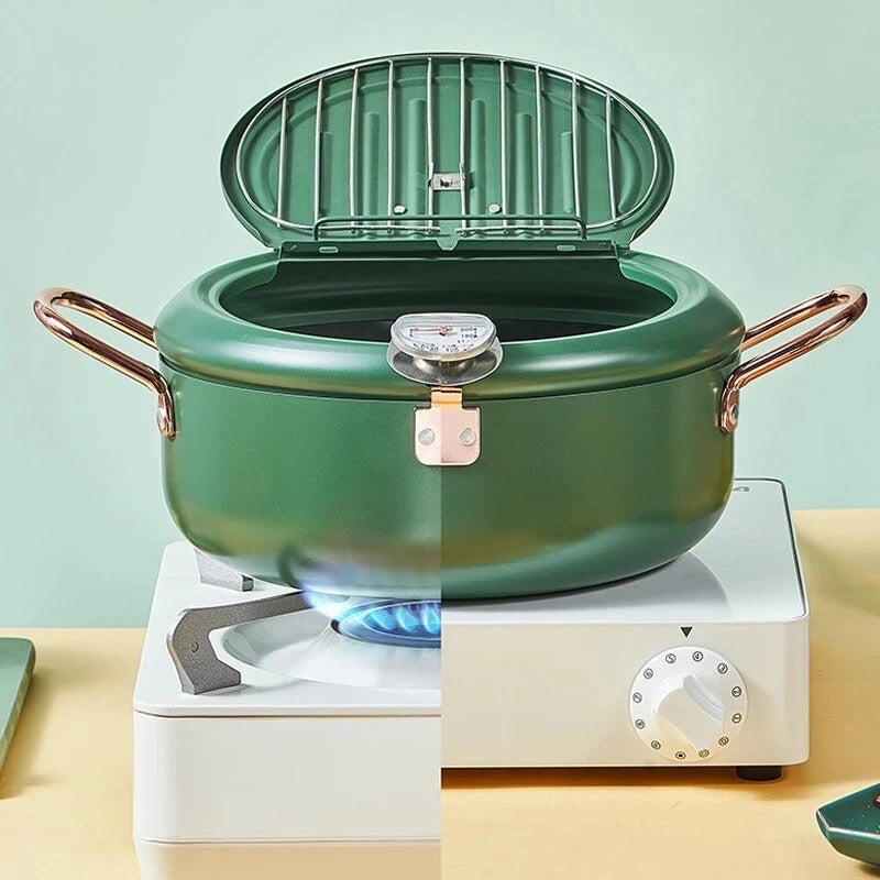 Kitchen Oil Frying Pot with Temperature Control