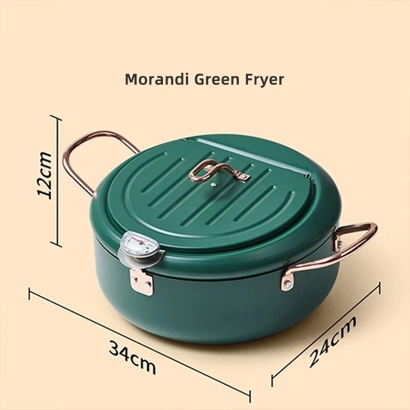Kitchen Oil Frying Pot with Temperature Control