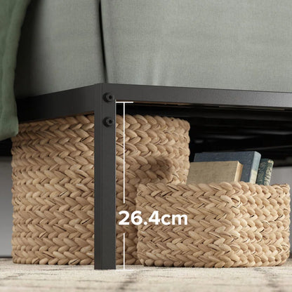 Steens Modern Bed Frame with Bamboo Slatted Headboard
