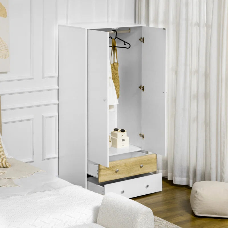 Karalin 2 Door Manufactured Wood Wardrobe