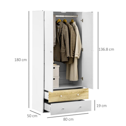 Karalin 2 Door Manufactured Wood Wardrobe