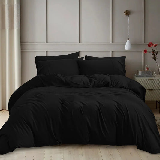Klarita Microfibre 200 TC Reversible Modern & Contemporary Duvet Cover Set