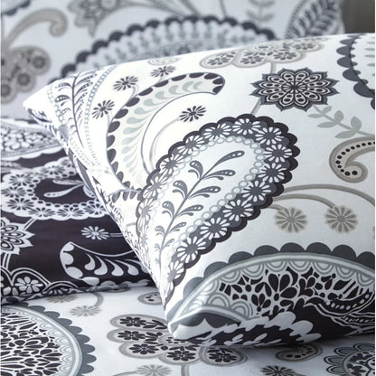 Chiswick Black/Grey 144 TC Reversible Duvet Cover Set