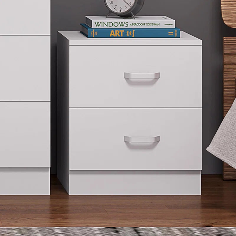 Matte Finish 2 Drawer Bedside Table