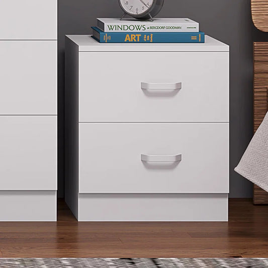 Matte Finish 2 Drawer Bedside Table