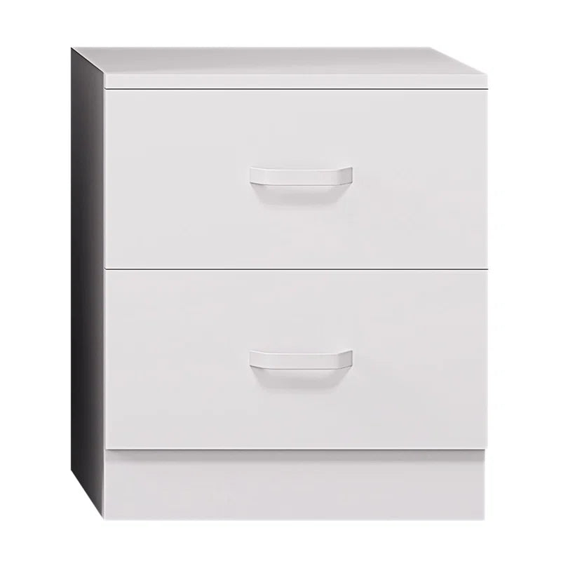 Matte Finish 2 Drawer Bedside Table