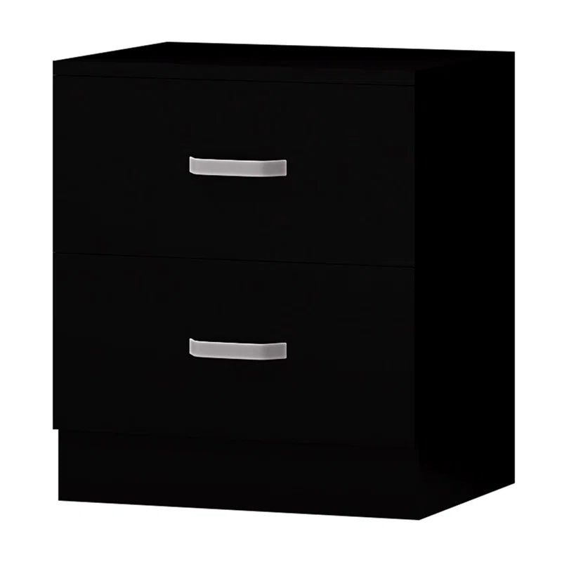 Matte Finish 2 Drawer Bedside Table