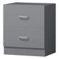 Matte Finish 2 Drawer Bedside Table