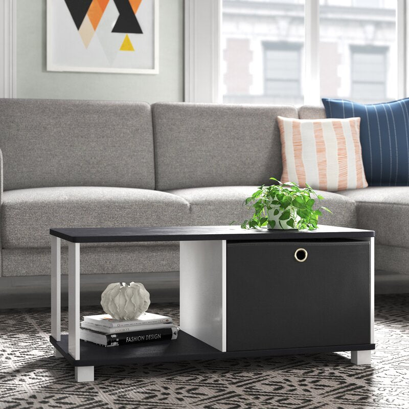 Barkman Coffee Table with Fabric Bin Storage