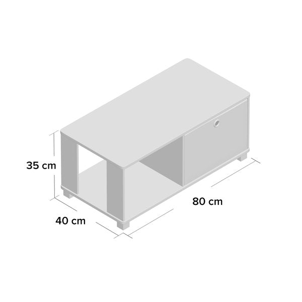 Barkman Coffee Table with Fabric Bin Storage