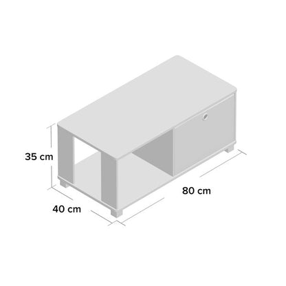 Barkman Coffee Table with Fabric Bin Storage