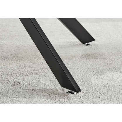 Chowchilla Luxury Rectangular Dining Table in Glass and Chrome Metal - Modern Statement Design