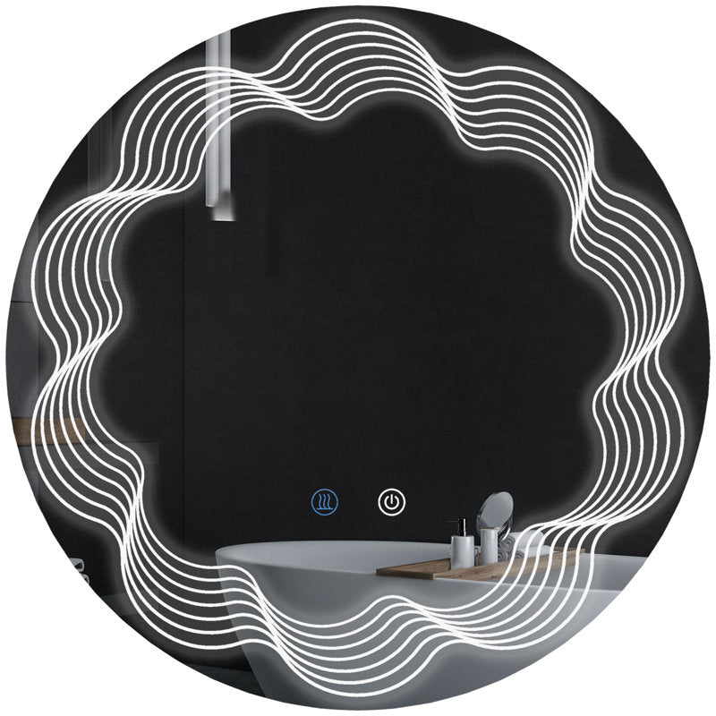 Bleddyn Round Metal Wall Mirror