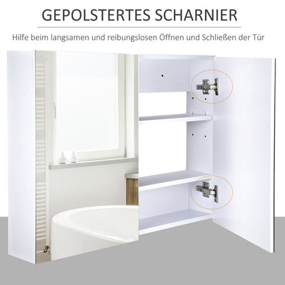Savana 80cm x 60cm Surface Mount Flat Mirror Cabinet