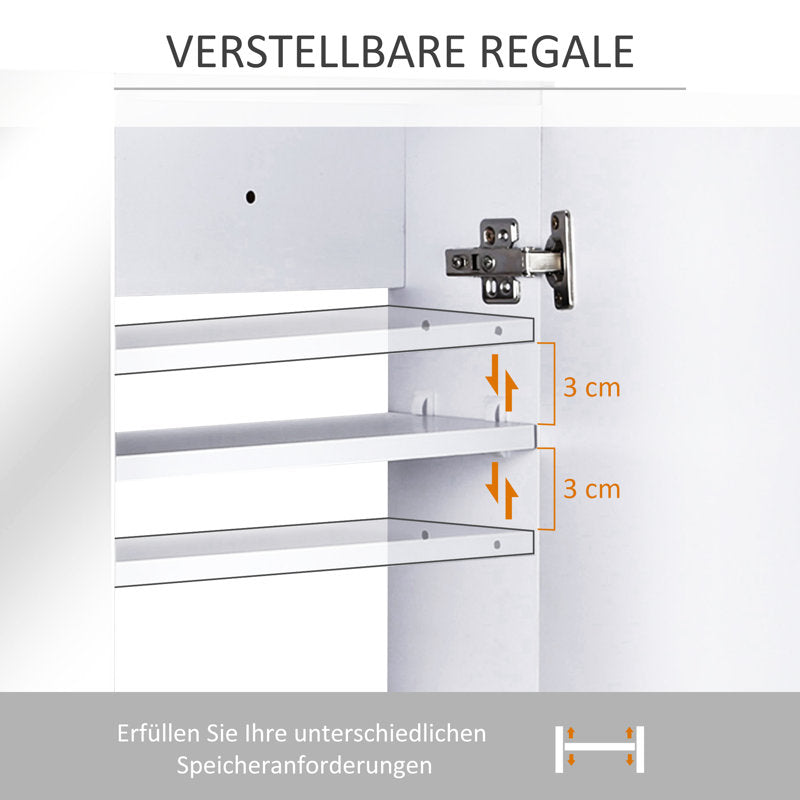Savana 80cm x 60cm Surface Mount Flat Mirror Cabinet