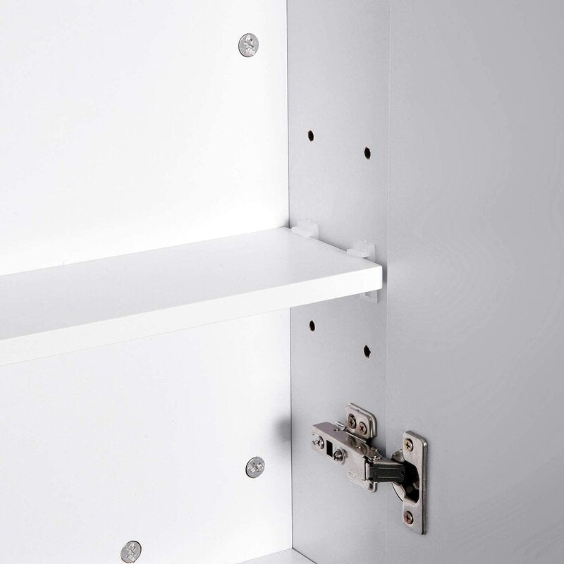 Revamp 700mm W 600mm H Surface Frameless Medicine Cabinet with Mirror and 2 Adjustable Shelves